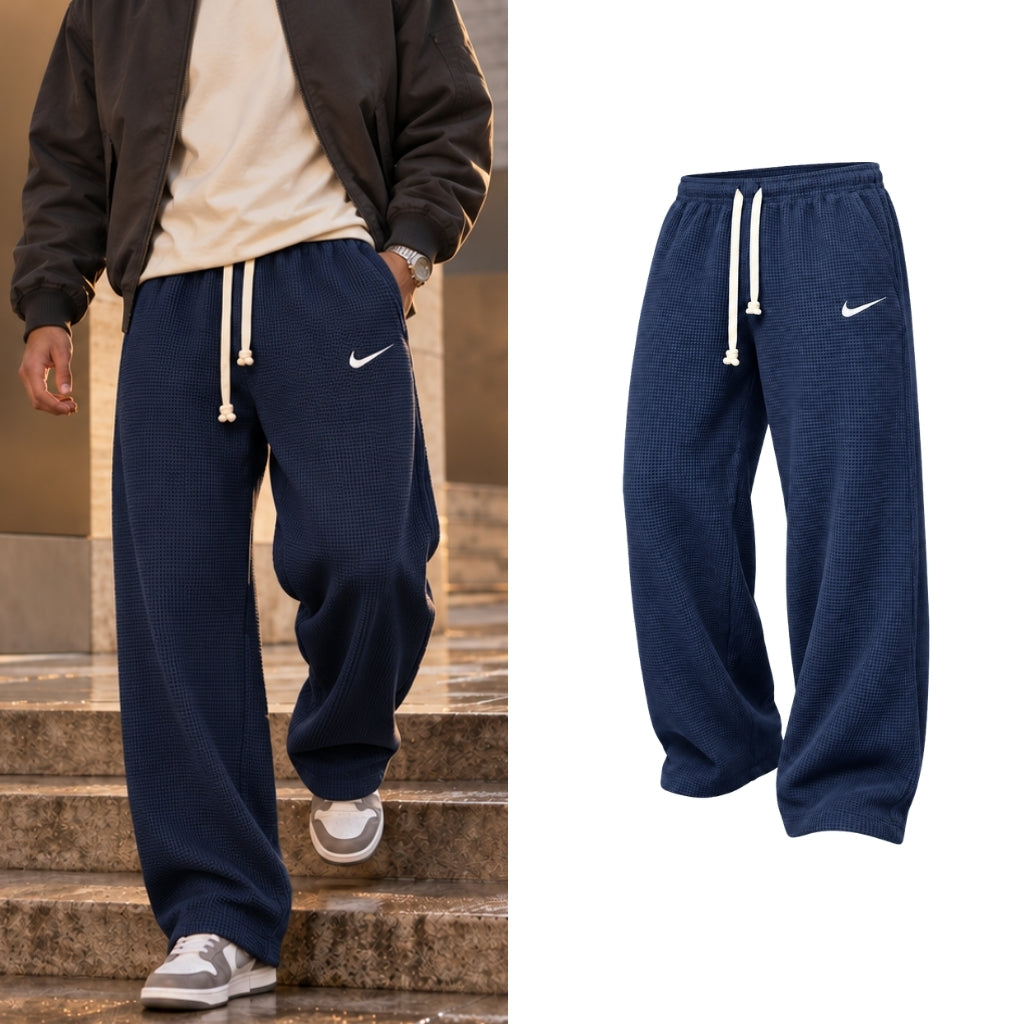 Relaxed Wide-Leg Drawstring Joggers