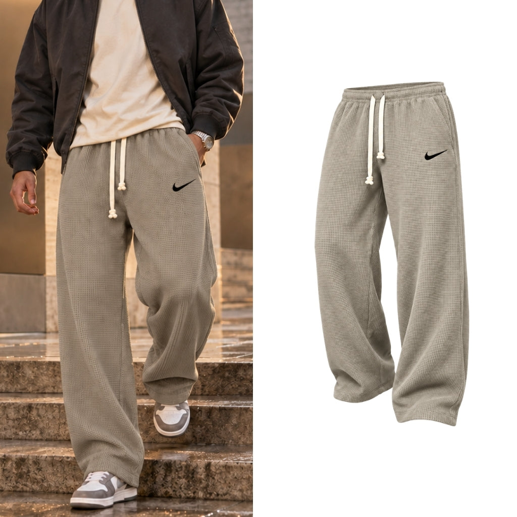 Relaxed Wide-Leg Drawstring Joggers