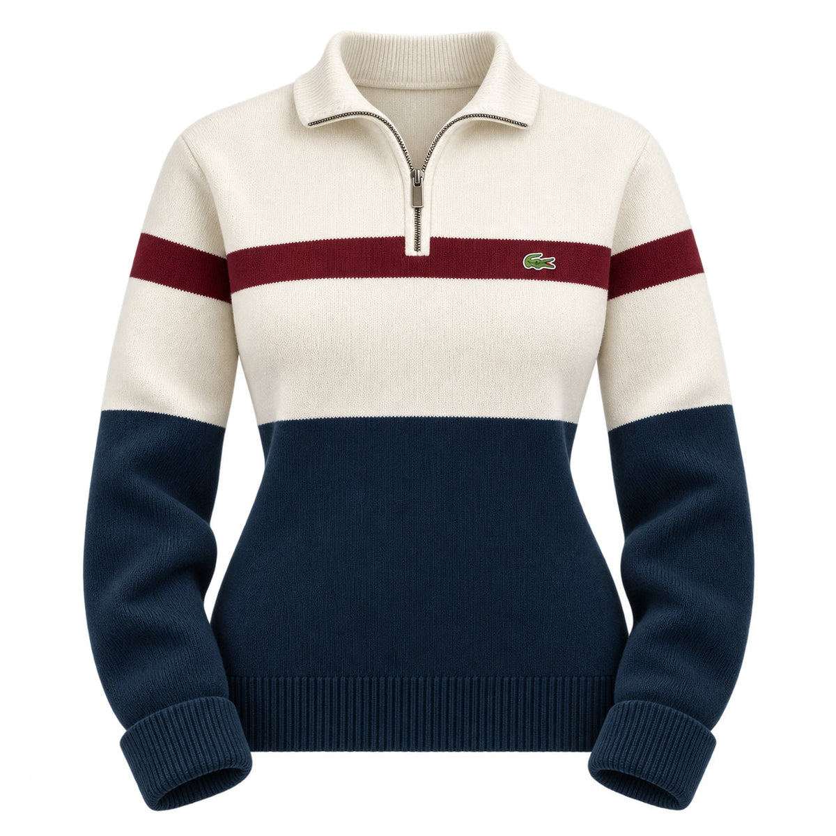 Women’s Colorblock Quarter-Zip Knit Sweater