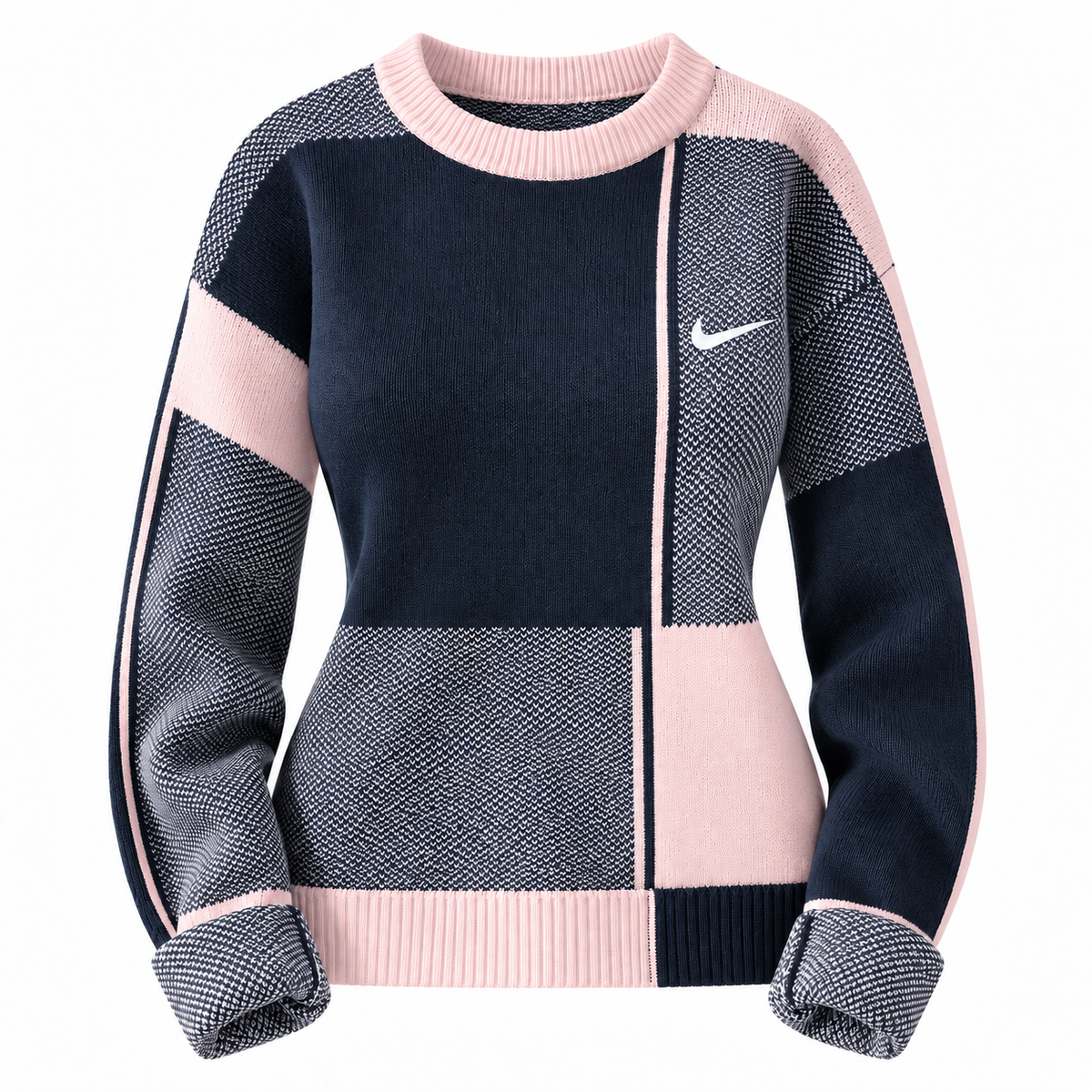 Women’s Geometric Color-Block Knit Sweater