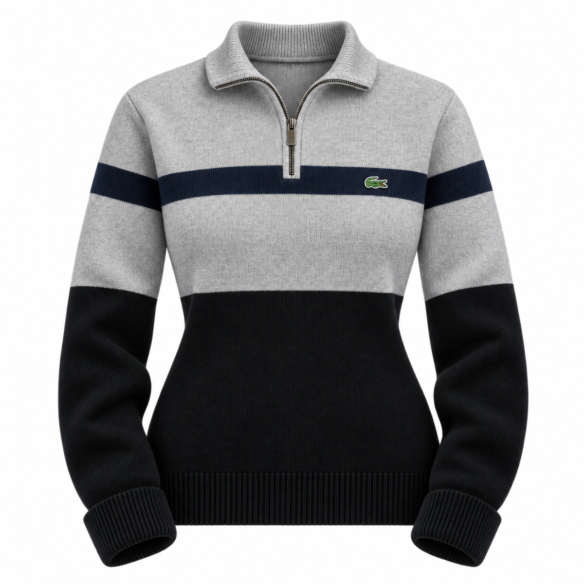 Women’s Colorblock Quarter-Zip Knit Sweater