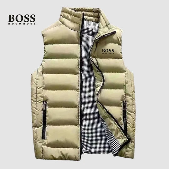 Men's Quilted Stand-Collar Puffer Vest