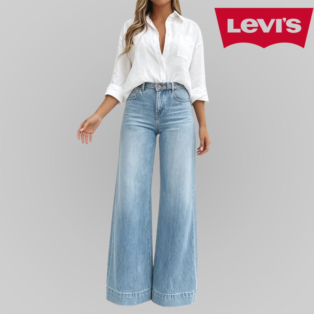 Women's High-Waisted Wide-Leg Jeans