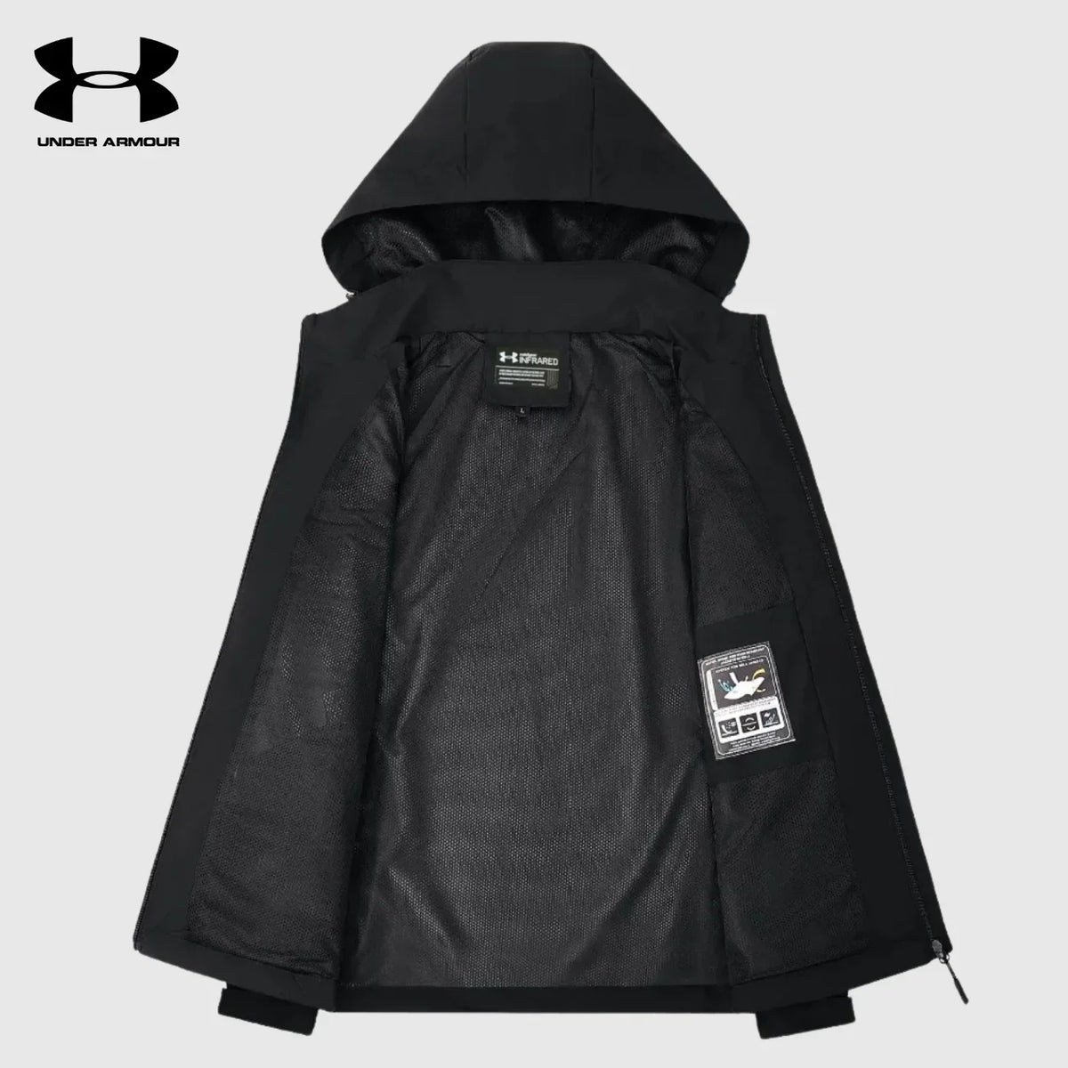 Men's High-Neck Hooded Zip Jacket