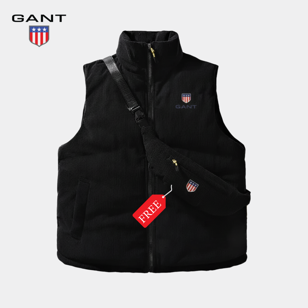 GANT™ Corduroy Puffer Vest + FREE Bag