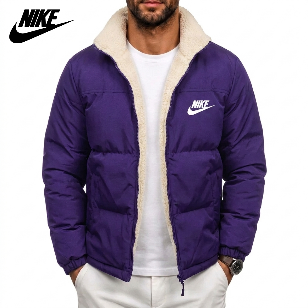 Men's Reversible Fleece-Lined Puffer Jacket