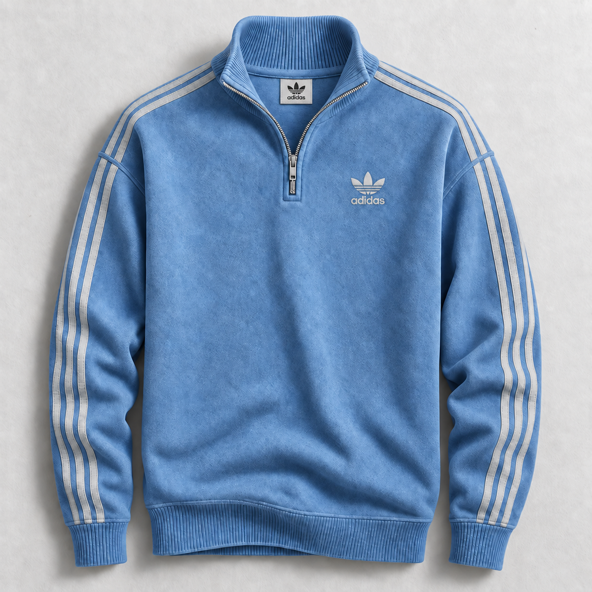 Men's Triple-Stripe Quarter-Zip Sweatshirt