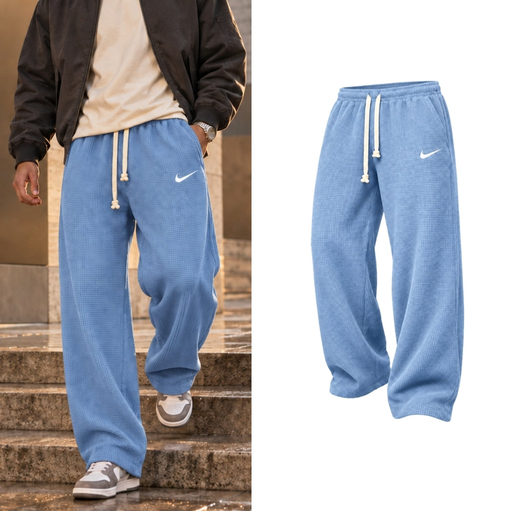 Relaxed Wide-Leg Drawstring Joggers