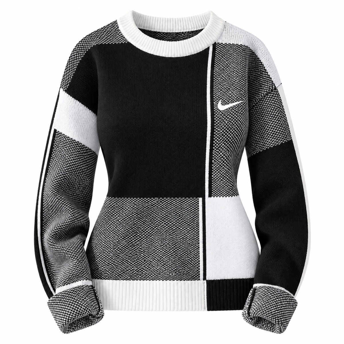 Women’s Geometric Color-Block Knit Sweater