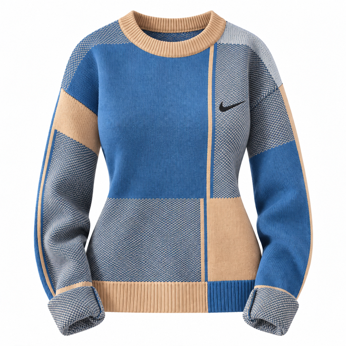 Women’s Geometric Color-Block Knit Sweater