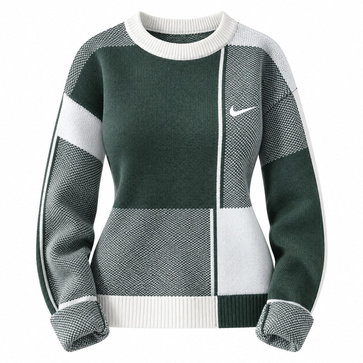Women’s Geometric Color-Block Knit Sweater